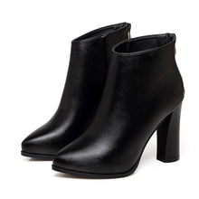 Load image into Gallery viewer, black high heels boot
